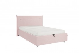 Кровать 1,2 Альба (Нежно-розовый велюр/под-мех) в Нерюнгри - neryungri.katalogmebeli.com | фото 1