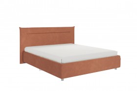 Кровать 1,6 Альба с основанием (Персик велюр) в Нерюнгри - neryungri.katalogmebeli.com | фото