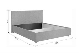 Кровать 1,6 Квест с основанием (Топаз велюр) в Нерюнгри - neryungri.katalogmebeli.com | фото 2