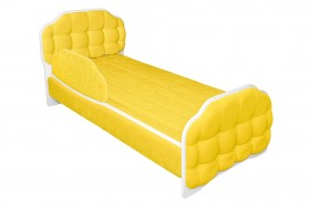 Кровать 160 Атлет 74 Жёлтый (мягкий бортик) в Нерюнгри - neryungri.katalogmebeli.com | фото 1