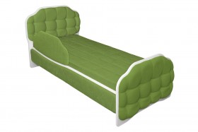 Кровать 160 Атлет 76 Зелёный (мягкий бортик) в Нерюнгри - neryungri.katalogmebeli.com | фото