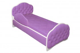 Кровать 160 Гармония 67 Светло-фиолетовый (мягкий бортик) в Нерюнгри - neryungri.katalogmebeli.com | фото 1