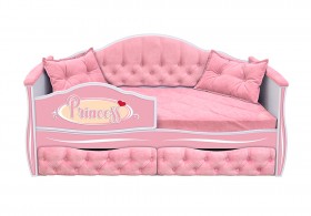 Кровать 160 серии Иллюзия 2 ящика 15 Бледно-розовый (подушки) в Нерюнгри - neryungri.katalogmebeli.com | фото