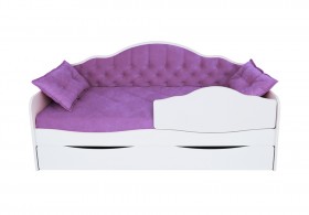 Кровать 170 серии Иллюзия Лайт 1 ящик 32 Фиолетовый (подушки) в Нерюнгри - neryungri.katalogmebeli.com | фото 1
