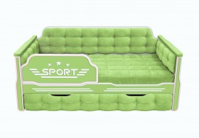 Кровать 170 серии Спорт 1 ящик 81 Фисташка (мягкие боковые накладки) в Нерюнгри - neryungri.katalogmebeli.com | фото