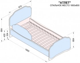 Кровать 180 Атлет 02 Бежевый (мягкий бортик) в Нерюнгри - neryungri.katalogmebeli.com | фото 2