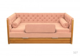 Кровать 180 серии Леди + ящик 15 Бледно-розовый (мягкий бортик/подушка валик) в Нерюнгри - neryungri.katalogmebeli.com | фото 1