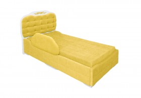 Кровать 190 Атлет Lux 74 Жёлтый (мягкий бортик) в Нерюнгри - neryungri.katalogmebeli.com | фото