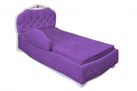 Кровать 190 Гармония Lux 32 Фиолетовый (мягкий бортик) в Нерюнгри - neryungri.katalogmebeli.com | фото 1