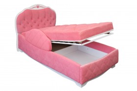 Кровать 190 Гармония Lux 32 Фиолетовый (мягкий бортик) в Нерюнгри - neryungri.katalogmebeli.com | фото 2