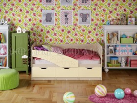 Кровать Бабочки 1,6м (Ваниль матовый) в Нерюнгри - neryungri.katalogmebeli.com | фото