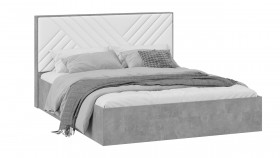 Кровать без ПМ «Хилтон» Тип 1 Ателье светлый/Белый в Нерюнгри - neryungri.katalogmebeli.com | фото 1