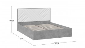 Кровать без ПМ «Хилтон» Тип 1 Ателье светлый/Белый в Нерюнгри - neryungri.katalogmebeli.com | фото 3