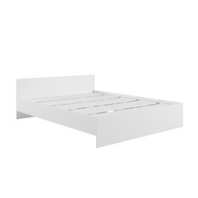 Кровать без ящ. М1400 Мадера Белый в Нерюнгри - neryungri.katalogmebeli.com | фото 1