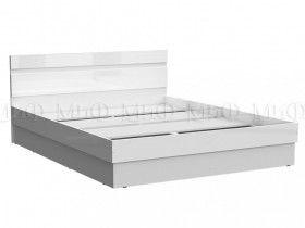 Кровать Челси 1400 (Белый/Белый глянец) в Нерюнгри - neryungri.katalogmebeli.com | фото