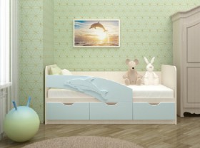Кровать детская 1,6м Дельфин (Розовый металлик) в Нерюнгри - neryungri.katalogmebeli.com | фото
