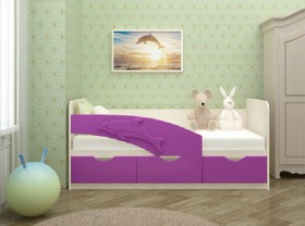 Кровать детская 1,6м Дельфин (Розовый металлик) в Нерюнгри - neryungri.katalogmebeli.com | фото 8
