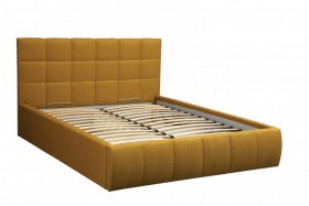 Кровать "Диана" ш. 1400 (Н=1010мм) (жаккард горчица) в Нерюнгри - neryungri.katalogmebeli.com | фото