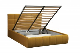 Кровать "Диана" ш. 1400 (Н=1010мм) (жаккард горчица) в Нерюнгри - neryungri.katalogmebeli.com | фото 3
