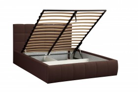 Кровать "Диана" ш. 1600 (Н=1010мм) (жаккард шоколад) в Нерюнгри - neryungri.katalogmebeli.com | фото