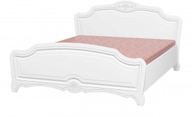 Кровать двойная 1400х2000 (комплект) Лотос (Белый/Белый Глянец) в Нерюнгри - neryungri.katalogmebeli.com | фото