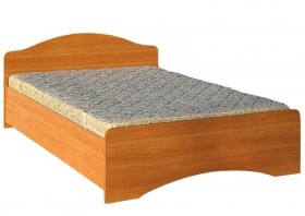 Кровать двойная 1600-1 без матраса (круглые спинки) Вишня Оксфорд в Нерюнгри - neryungri.katalogmebeli.com | фото