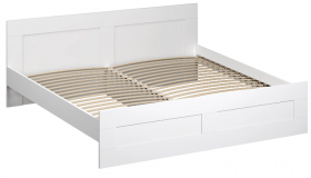 Кровать двухспальная Сириус 1800мм белый в Нерюнгри - neryungri.katalogmebeli.com | фото