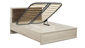 Кровать двуспальная Сохо(бетон пайн белый/под-мех/1644) в Нерюнгри - neryungri.katalogmebeli.com | фото 1
