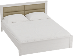Кровать Элана 1600 с основанием Бодега белая в Нерюнгри - neryungri.katalogmebeli.com | фото 1
