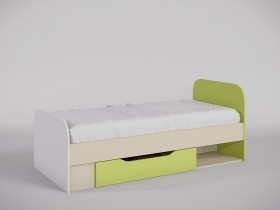 Кровать Эппл 1650х750 (Зеленый/Белый/корпус Клен) в Нерюнгри - neryungri.katalogmebeli.com | фото 1