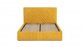 Кровать Гамма ш. 1400 (без основания для хранения) (велюр тенерифе куркума) в Нерюнгри - neryungri.katalogmebeli.com | фото 2