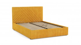 Кровать Гамма ш. 1400 (без основания для хранения) (велюр тенерифе куркума) в Нерюнгри - neryungri.katalogmebeli.com | фото 3