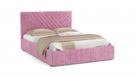 Кровать Гамма ш. 1400 (без основания для хранения) (велюр тенерифе розовый) в Нерюнгри - neryungri.katalogmebeli.com | фото 1