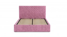 Кровать Гамма ш. 1400 (без основания для хранения) (велюр тенерифе розовый) в Нерюнгри - neryungri.katalogmebeli.com | фото 2