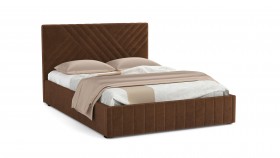 Кровать Гамма ш. 1400 (без основания для хранения) (велюр тенерифе шоколад) в Нерюнгри - neryungri.katalogmebeli.com | фото