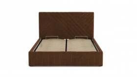 Кровать Гамма ш. 1400 (без основания для хранения) (велюр тенерифе шоколад) в Нерюнгри - neryungri.katalogmebeli.com | фото 3