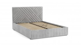 Кровать Гамма ш. 1400 (с основанием для хранения) (велюр тенерифе грей) в Нерюнгри - neryungri.katalogmebeli.com | фото 3