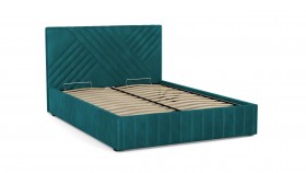 Кровать Гамма ш. 1400 (с основанием для хранения) (велюр тенерифе изумруд) в Нерюнгри - neryungri.katalogmebeli.com | фото 3
