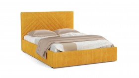 Кровать Гамма ш. 1400 (с основанием для хранения) (велюр тенерифе куркума) в Нерюнгри - neryungri.katalogmebeli.com | фото