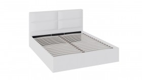 Кровать «Глосс» с мягкой обивкой и подъемным механизмом тип 1 (1600) (Белая) в Нерюнгри - neryungri.katalogmebeli.com | фото