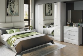 Кровать «Глосс» с мягкой обивкой тип 1 (1600) (Белая) в Нерюнгри - neryungri.katalogmebeli.com | фото 3