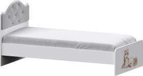 Кровать Каспер с мягкой спинкой и фотопечатью (800х1900) Белый в Нерюнгри - neryungri.katalogmebeli.com | фото 1