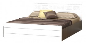 Кровать Корсика-1 1.6 (Венге/Белый глянец) в Нерюнгри - neryungri.katalogmebeli.com | фото 1