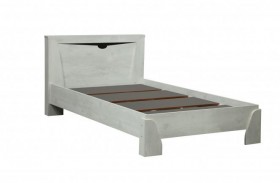 Кровать одинарная 33.07 с настилом "Лючия" (ш. 900)/(бетон пайн белый / венге / белый) в Нерюнгри - neryungri.katalogmebeli.com | фото