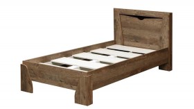 Кровать одинарная 33.07 с настилом "Лючия" (ш. 900)/(кейптаун / венге / белый) в Нерюнгри - neryungri.katalogmebeli.com | фото