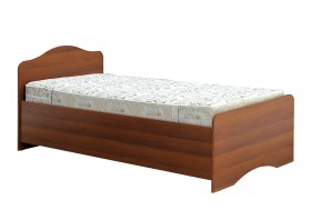 Кровать одинарная 900-1 без матраса (круглые спинки) Орех Таволато в Нерюнгри - neryungri.katalogmebeli.com | фото