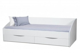 Кровать одинарная "Фея - 3" (симметричная) New/(белый / белый / ДВПО: белый) в Нерюнгри - neryungri.katalogmebeli.com | фото