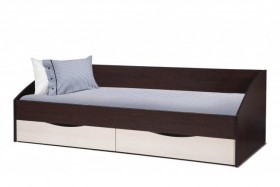 Кровать одинарная "Фея - 3" (симметричная) New (венге / вудлайн кремовый / ДВПО: белый) в Нерюнгри - neryungri.katalogmebeli.com | фото