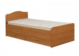 Кровать одинарная с ящиками 800-1 без матраса (круглые спинки) Вишня Оксфорд в Нерюнгри - neryungri.katalogmebeli.com | фото 1