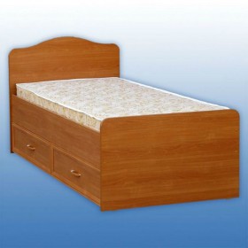Кровать одинарная 800-2 без матраса (прямые спинки) Дуб Сонома в Нерюнгри - neryungri.katalogmebeli.com | фото 2